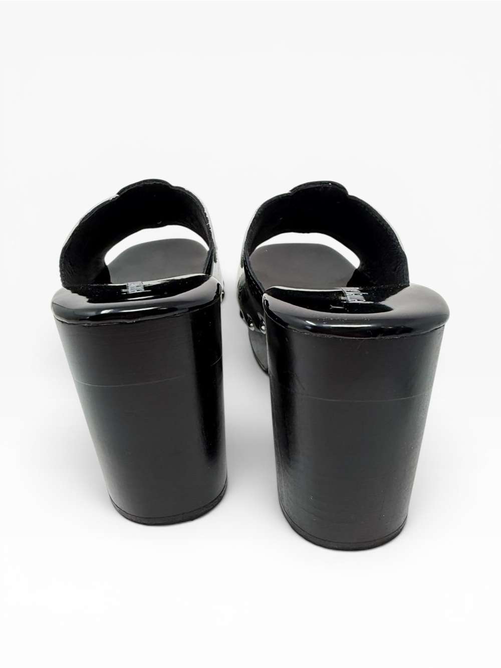 Jeffrey Campbell Amiah daisy platform black white retro mod clog sandals w box - Picture 6 of 9